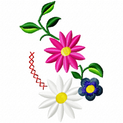 Flowers Embroidery Design 12 Flowers Embroidery Design 12
